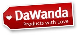 DaWanda-Logo als JPG (250 Pixel Breite mit wei�em Hintergrund und Schatten)